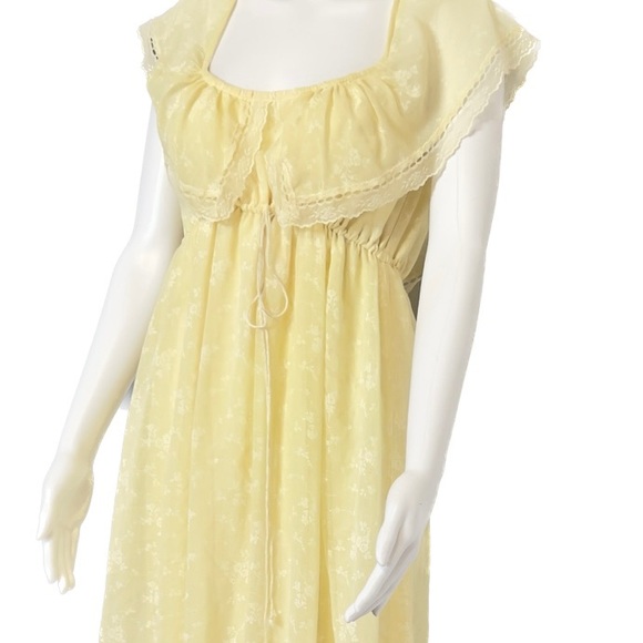 Sz Large vintage Roberta California layered yellow maxi dress - Picture 2 of 12